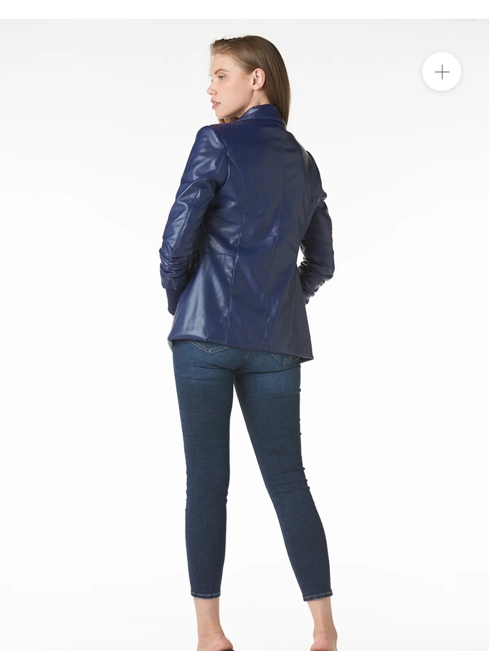 Tart Collections Black Vegan Leather Blazer Size Small - Picture 3 of 6